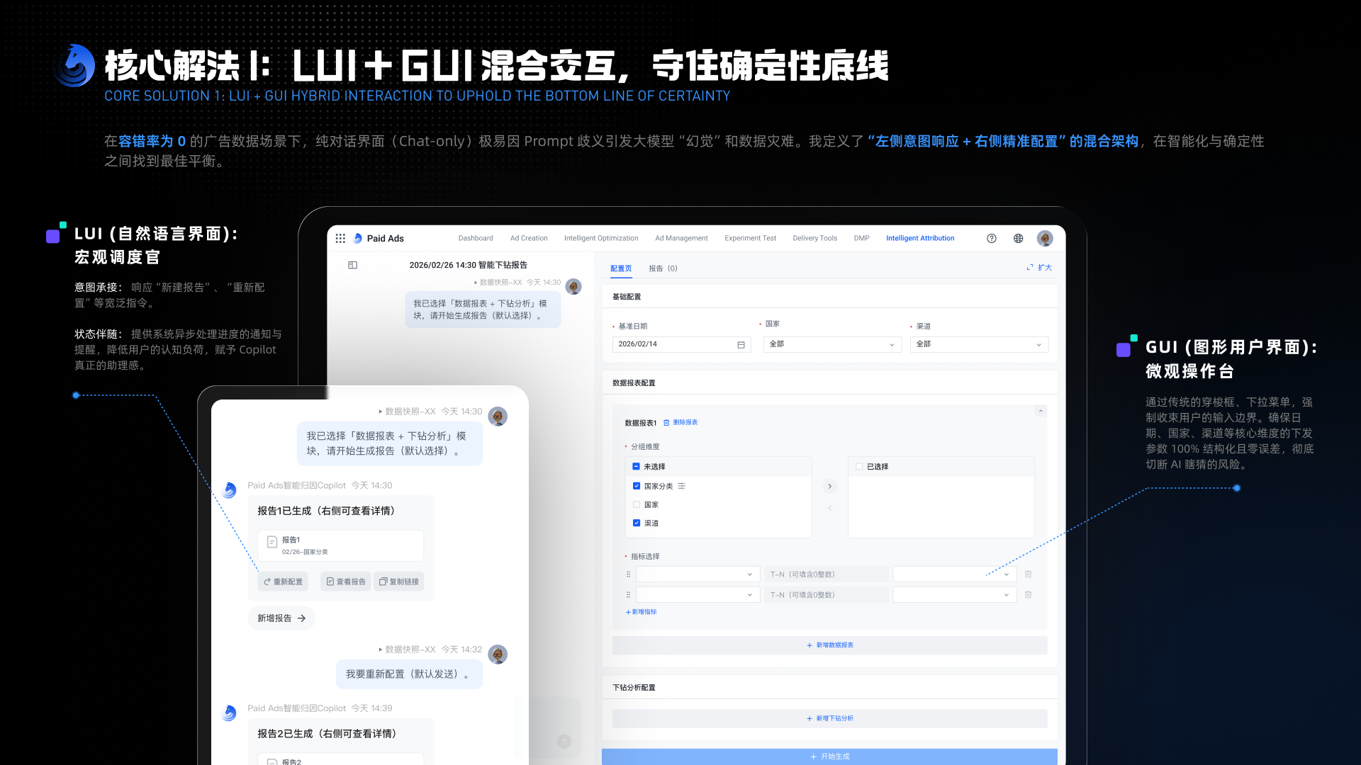 LUI 与 GUI 混合交互配置页